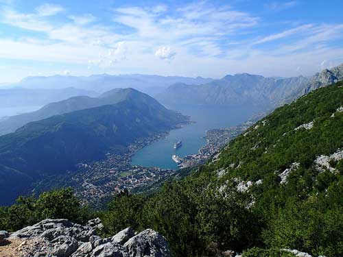 Vistas de la Bahía de Kotor desde el Monte Lovcen